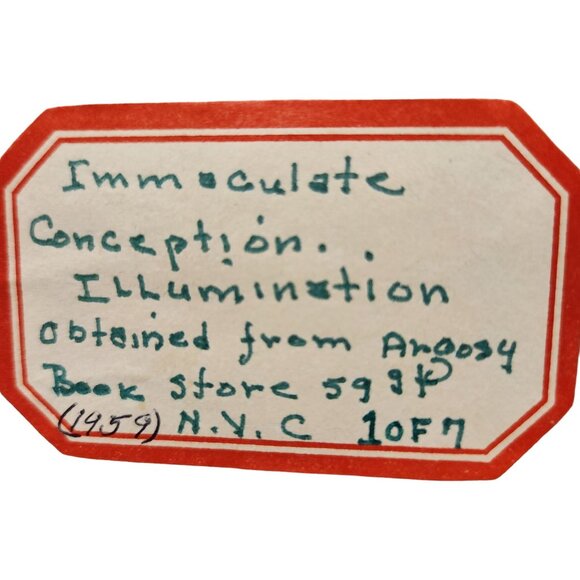 Framed Immaculate Conception Illumination Print With Gold Leaf Details - 10" X 8 - Picture 2 of 9